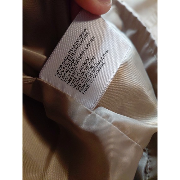 Worthington womens double-breasted Clasic trench coat beige/khaki color Sz Small - Picture 16 of 16